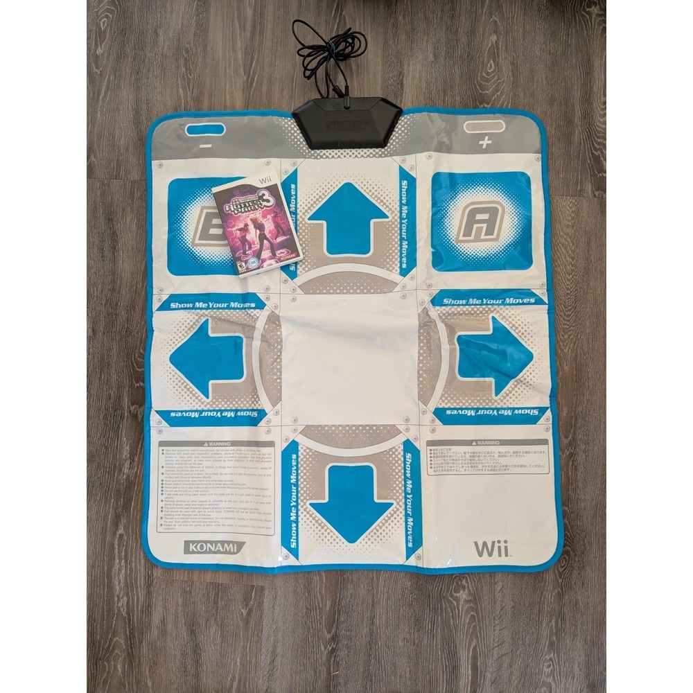 Wii Dance Dance Revolution Hottest Party 3 with Konami Mat Pad *Tested